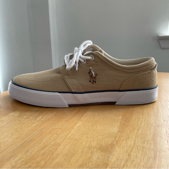 Polo Ralph Lauren Faxon Low-Top Canvas Sneaker - Beige - Mens Size 8 - Picture 5 of 15
